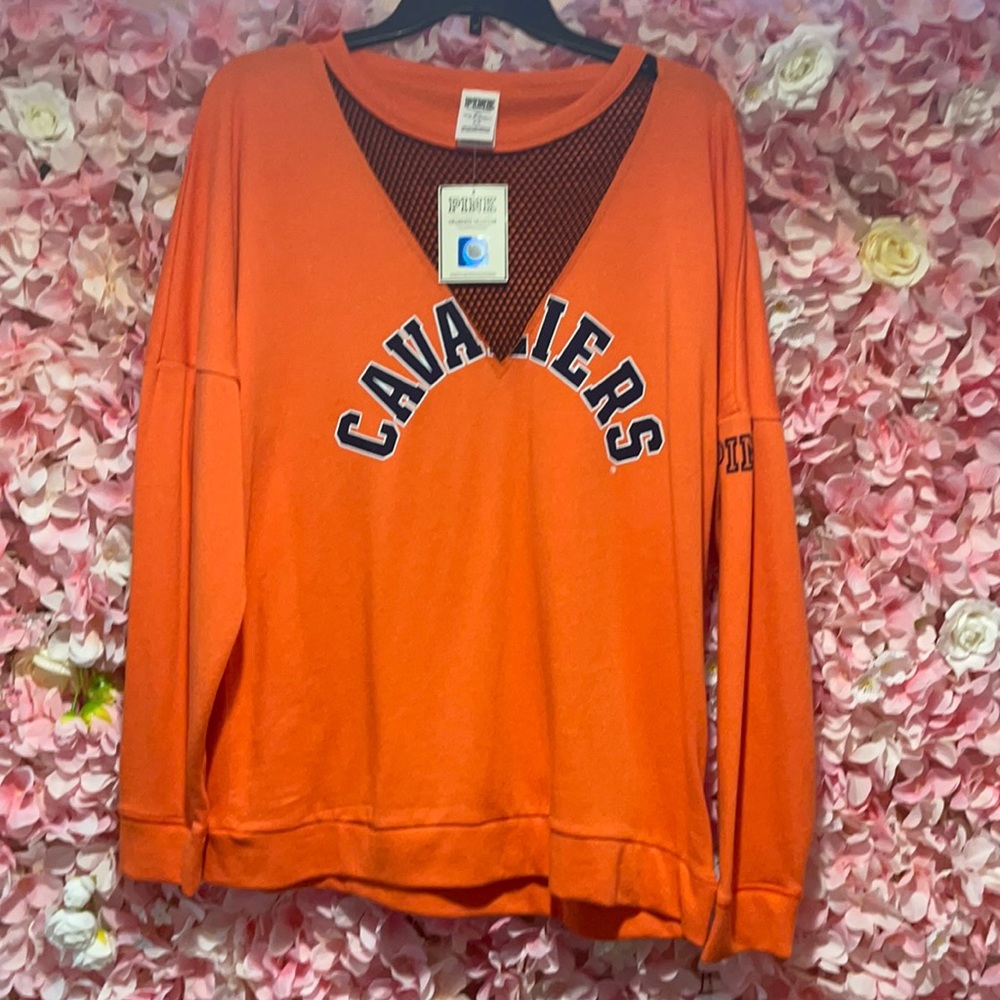 NWT PINK VS NETTING CREWNECK